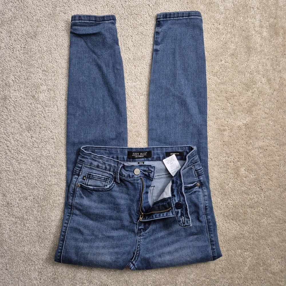Judy Blue Jeans Skinny Slim Fit 26/28 Stretch Blue Cotton Modern City Preppy